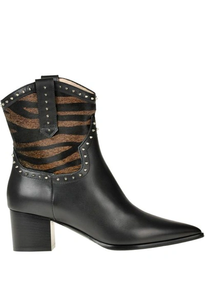 Alberto Gozzi Gero Texan Ankle Boots In Black