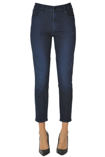 J Brand Alana Cropped Jeans In Navy Blue