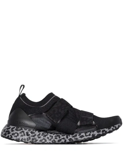 Adidas By Stella Mccartney Ultraboost X Leopard-print Primeblue Stretch-knit Sneakers In Black