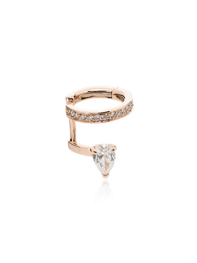 Repossi 18k Rose Gold Serti Sur Vide Diamond Single Ear Cuff In Pink