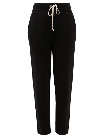 Les Tien Cashmere Drawstring Waist Track Trousers In Black