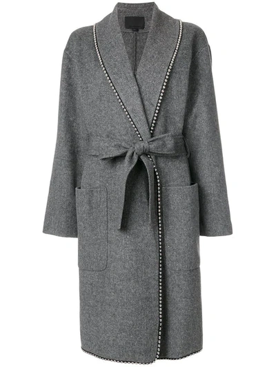 Alexander Wang Coat With Wool And Bead Embellishment