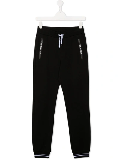 Givenchy Kids' Black Trackpants With Logo