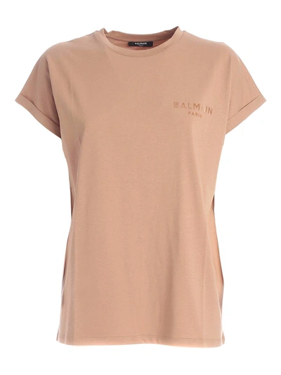 Balmain Kimono Sleeve T-shirt In Beige