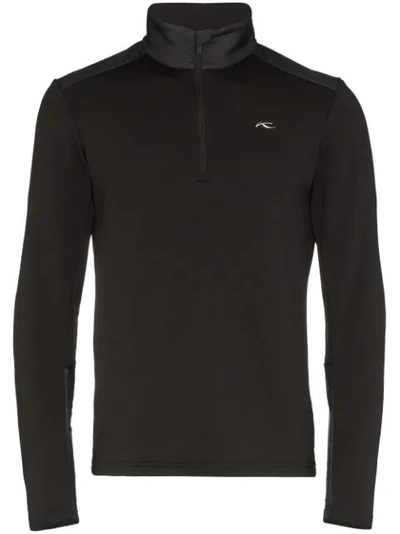 Kjus Motion Midlayer Half-zipped Sweater In Black