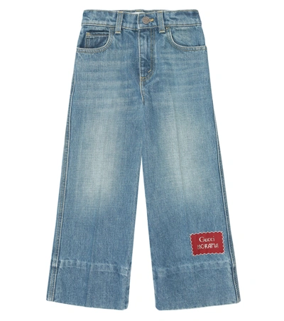 Gucci Kids' Straight Jeans In Blue