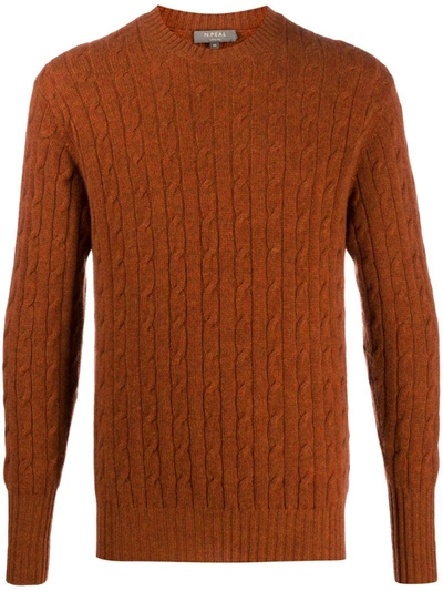 N•peal Ribbed Knit Jumper In Orange