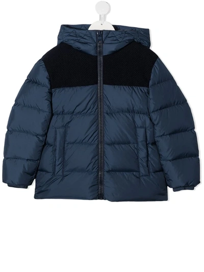 Herno Kids' Padded Hooded Jacket In Blue