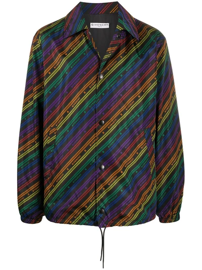 Givenchy Chain-print Buttoned Jacket In Black