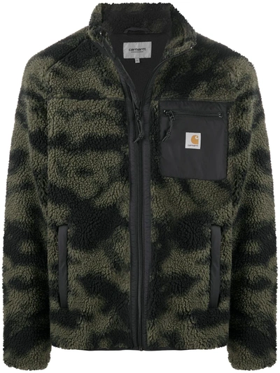 Carhartt Stand-up Collar Fleece Sweatshirt In 0g300 Camo