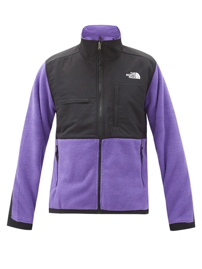 The North Face Denali 2 Logo-embroidered Colour-block Fleece And Shell Jacket In Purple,black