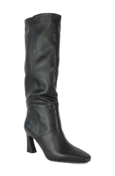 Caverley Candy Knee High Boot In Black Leather