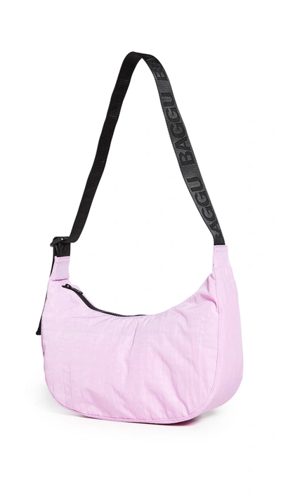 Baggu Medium Nylon Crescent Bag In Peony