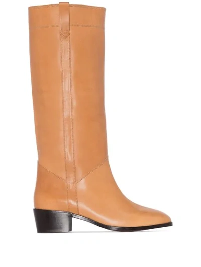 Isabel Marant Brown Mewis 50 Leather Riding Boots