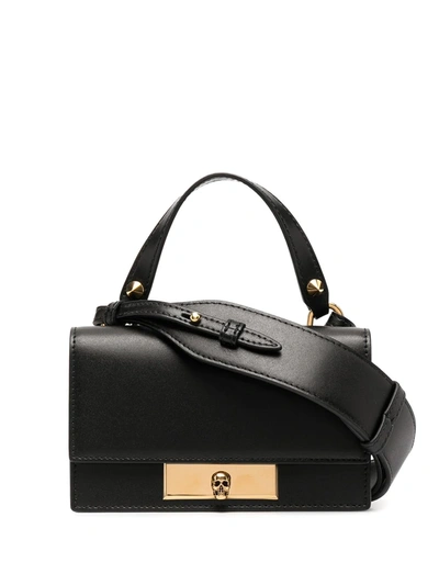 Alexander Mcqueen Skull Detail Mini Tote Bag In Black