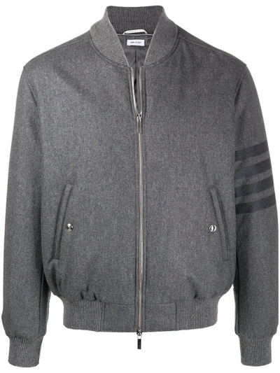 Thom Browne Stripes On The Sleeve Jacket In Grey