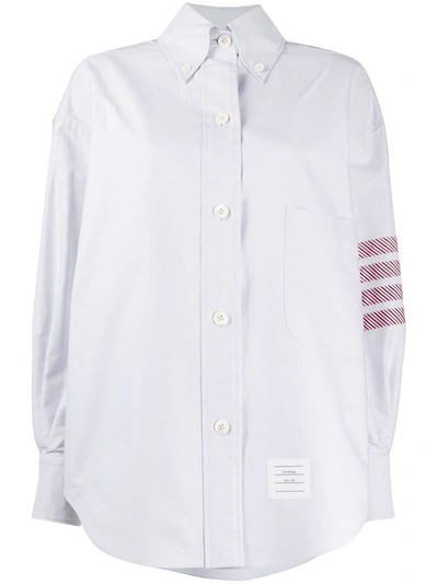 Thom Browne Grey Oxford Supersized 4-bar Shirt