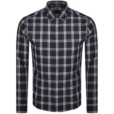 Michael Kors Cotton Yarn Dyed Plaid Slim Fit Button Down Shirt In Dark  Midnight | ModeSens