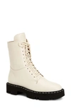 Aquatalia Women's Hana Weatherproof Calf Leather Platform Boots In Off White