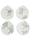 Vietri Tartaruga Assorted Salad Plates - Set Of 4 In Blue