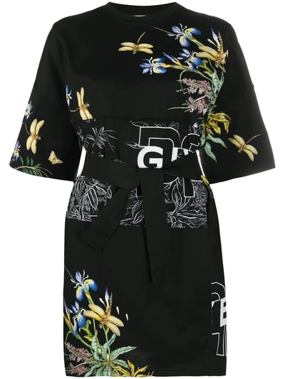 Givenchy Belted T-shirt Dress In Black