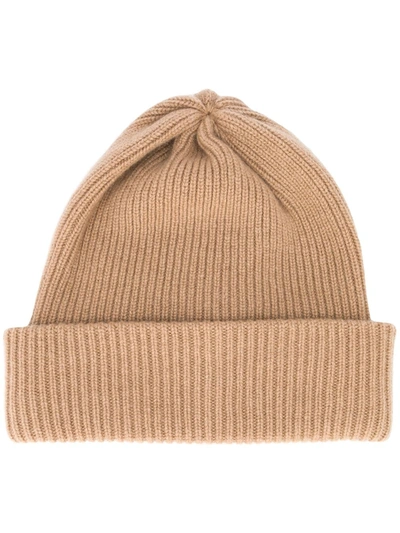 Max Mara Rotondo Camel-hue Cashmere Beanie In Braun