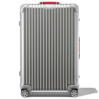 Rimowa Aluminum In Silver And Red