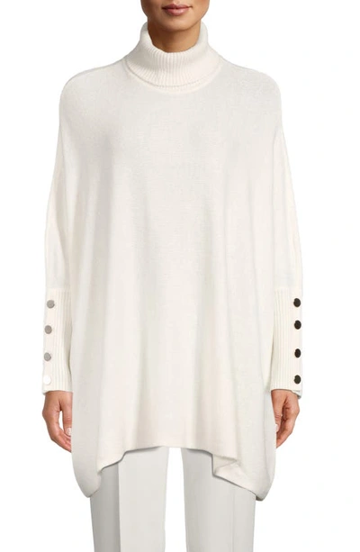 Anne Klein Women's Turtleneck Dropped-shoulder Sweater In Anne White