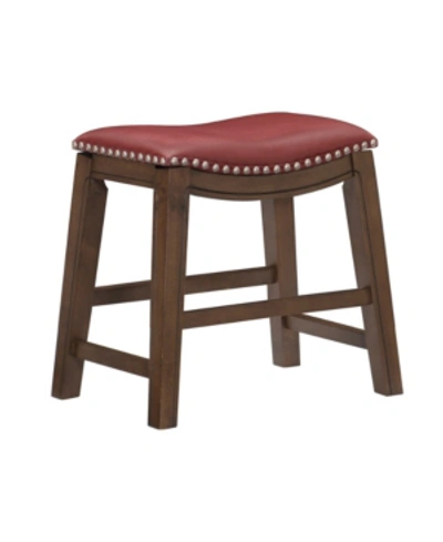 Furniture Gilman 18" Height Saddle Stool In Red