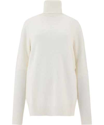 Dolce & Gabbana High Neck Sweater In Cashmere In White