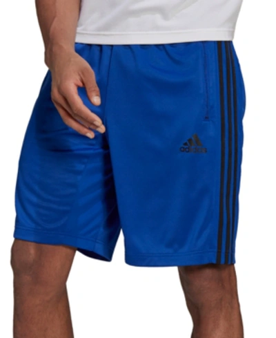 Adidas Originals Adidas Men's Primeblue Designed 2 Move 10" 3-stripes Shorts In Team Royal Blue/black