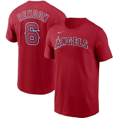Nike Anthony Rendon Red Los Angeles Angels Name & Number T-shirt