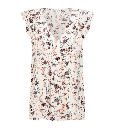 Claudie Pierlot Floral Printtop In Nude