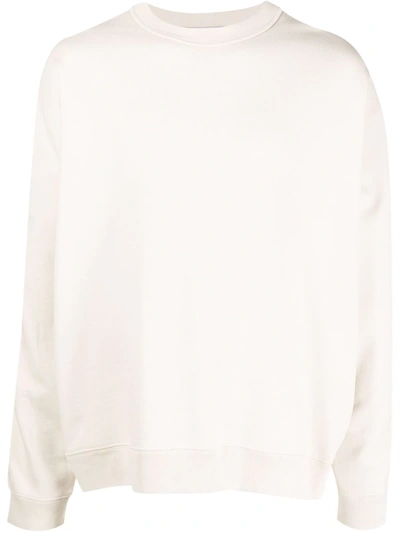 Ambush Zip-detail Long-sleeve Sweatshirt In Tofu Black