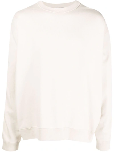 Ambush Zip-detail Long-sleeve Sweatshirt In Nude