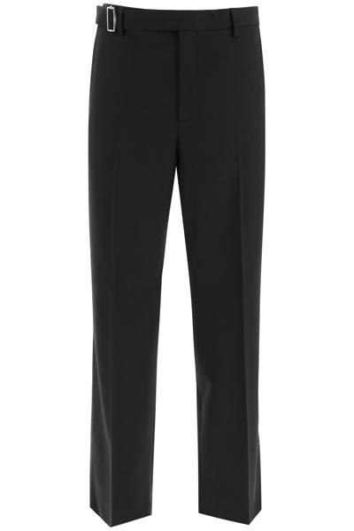 Valentino Wool Trousers With Long Belt In Black
