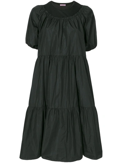 Undercover Tiered Oversized Dress In Black