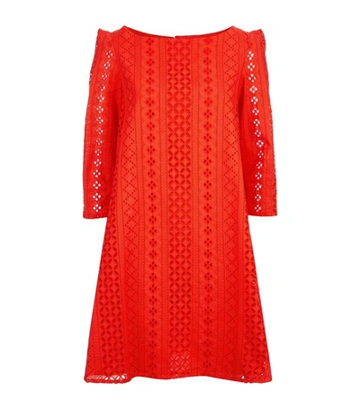 Claudie Pierlot Rififi Broderie Anglaise Dress In Yellow