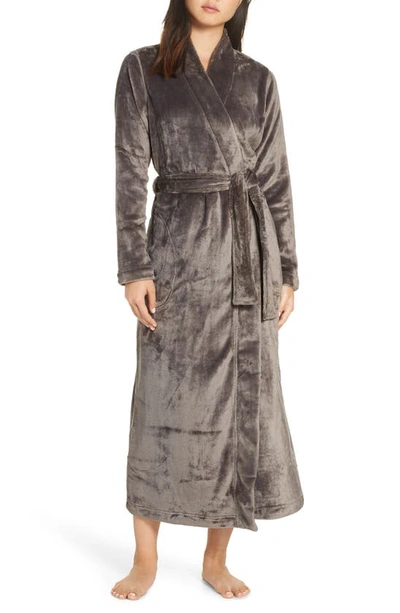 Ugg Marlow Double Face Fleece Robe In Charcoal