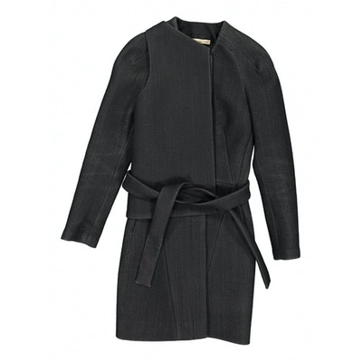 Pre-owned Balenciaga Wool Coat In Anthracite