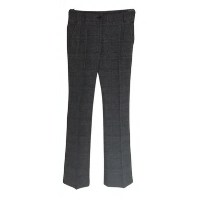 Pre-owned Dolce & Gabbana Straight Trousers In Grey
