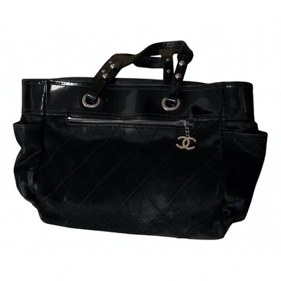 Pre-owned Chanel Pony-style Calfskin Handbag In Black