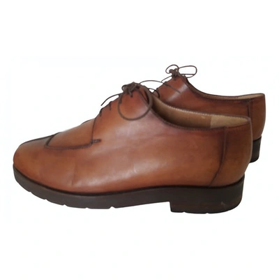 Pre-owned Berluti Leather Lace Ups In Brown
