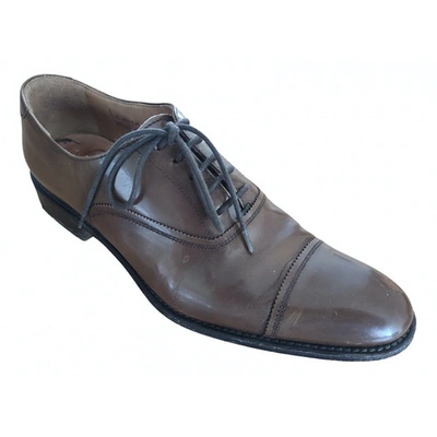 Pre-owned Church's Patent Leather Lace Ups In Brown