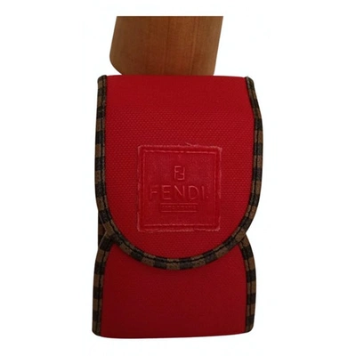 Pre-owned Fendi Cloth Purse In Red