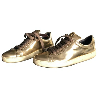 Pre-owned Tom Ford Silver Leather Trainers