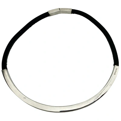 Pre-owned Gucci Silver Necklace In Black