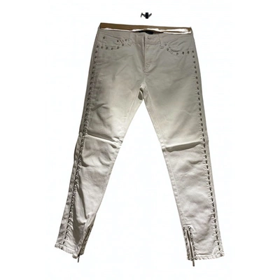 Pre-owned The Kooples Slim Pants In White