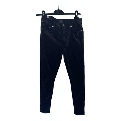Pre-owned Citizens Of Humanity Black Cotton Trousers