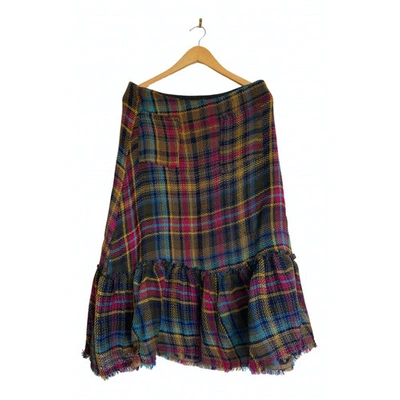 Pre-owned Maurizio Pecoraro Wool Maxi Skirt In Multicolour